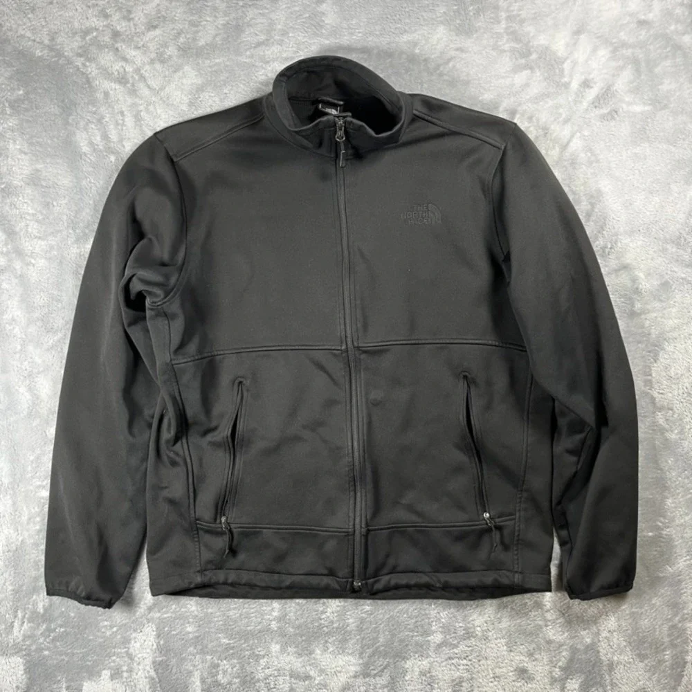 The North Face Jacket Mens Large Black Full Zip Pockets Retro Denali Mid Weight